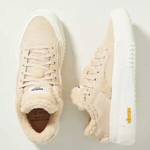 NEW BRANDBLACK Bravo Sneakers - Suede For Women in Natural Shearling 1225 3s3